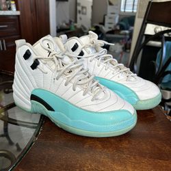 Jordan 12 White Aqua Size 6