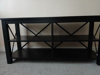 Open credenza shelving unit
