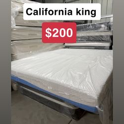 Brand new cal king medium firm memory foam mattress