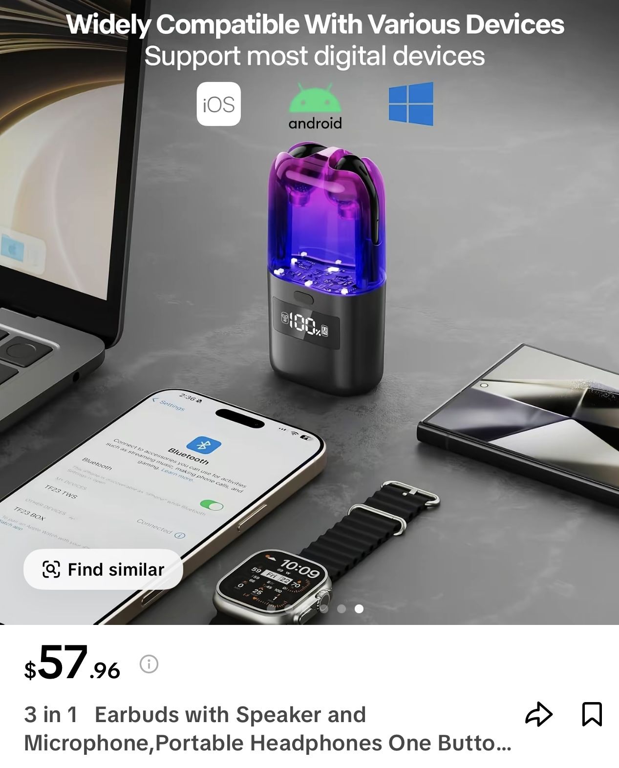 Wireless Earbuds And Sound Speaker