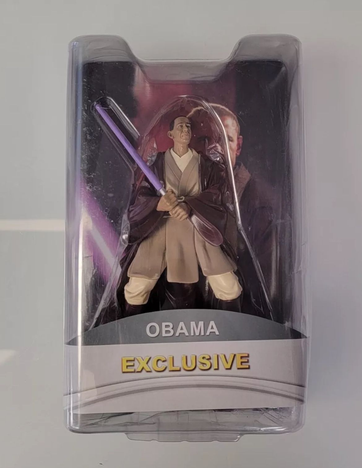 NIB Obama Jedi "Star Wars" Limited Edition Action Figure President W Lightsaber