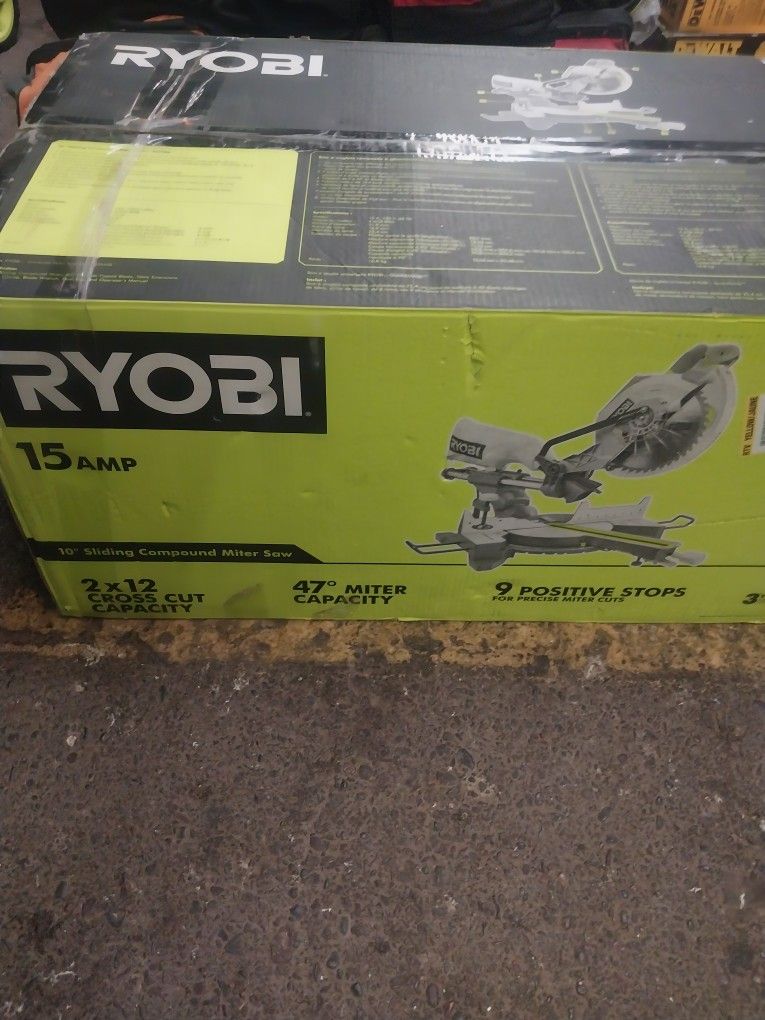 RYOBI MITER SAW SLIDING 15AMP 10"