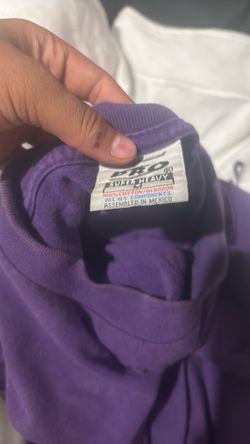 Pro club purple shirt black and grey and brown