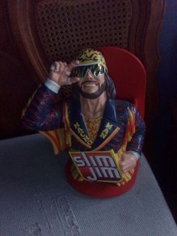 Macho man WWE Slim Jim collectors item