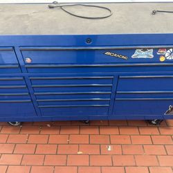 MATCO 4S TRIPLE BAY 25" TOOLBOX SAPPHIRE BLUE WITH BLACK TRIM