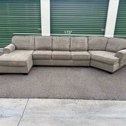 Beautiful beige sofa sectional couch + Free Delivery