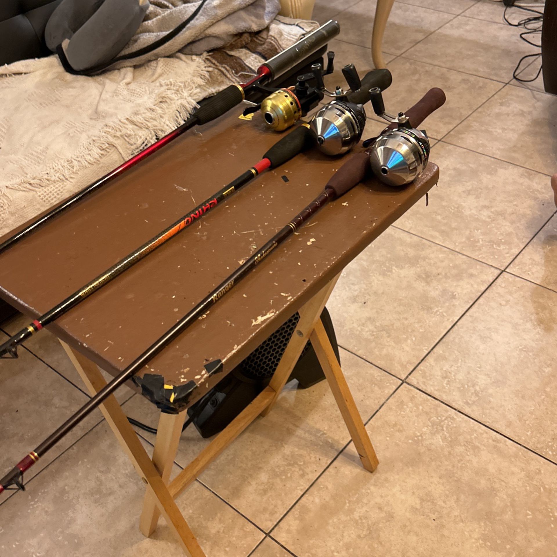 Sporting Goods Outdoors, Three Fishing Poles With Reels Brand New