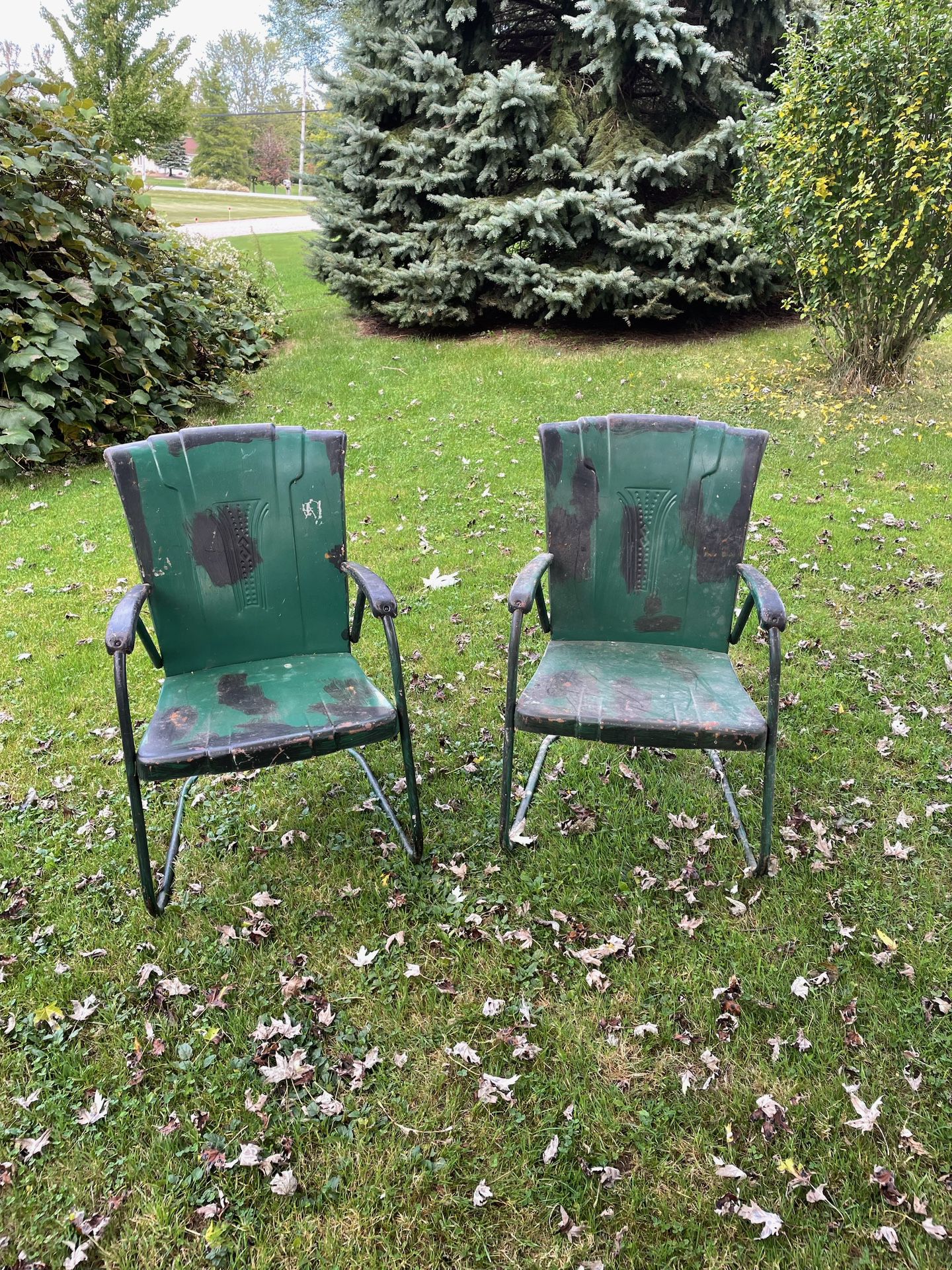 Antique Steel Lawn Chairs