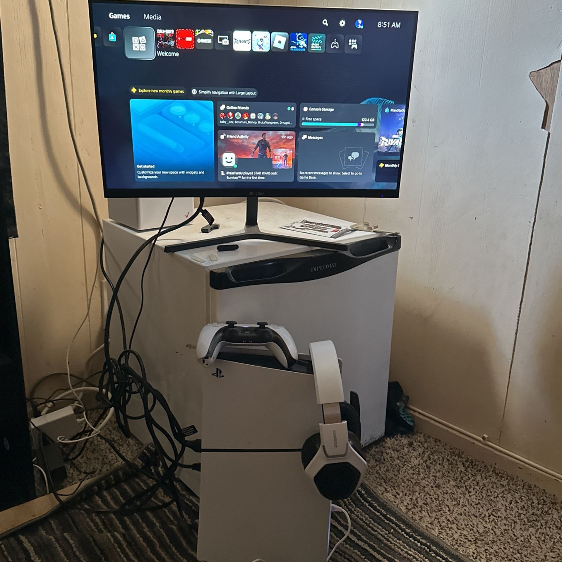 PS5/Headset/Monitor