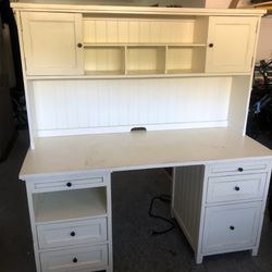 Pottery Barn Teen Distressed Beadboard Storage Hutch Desk