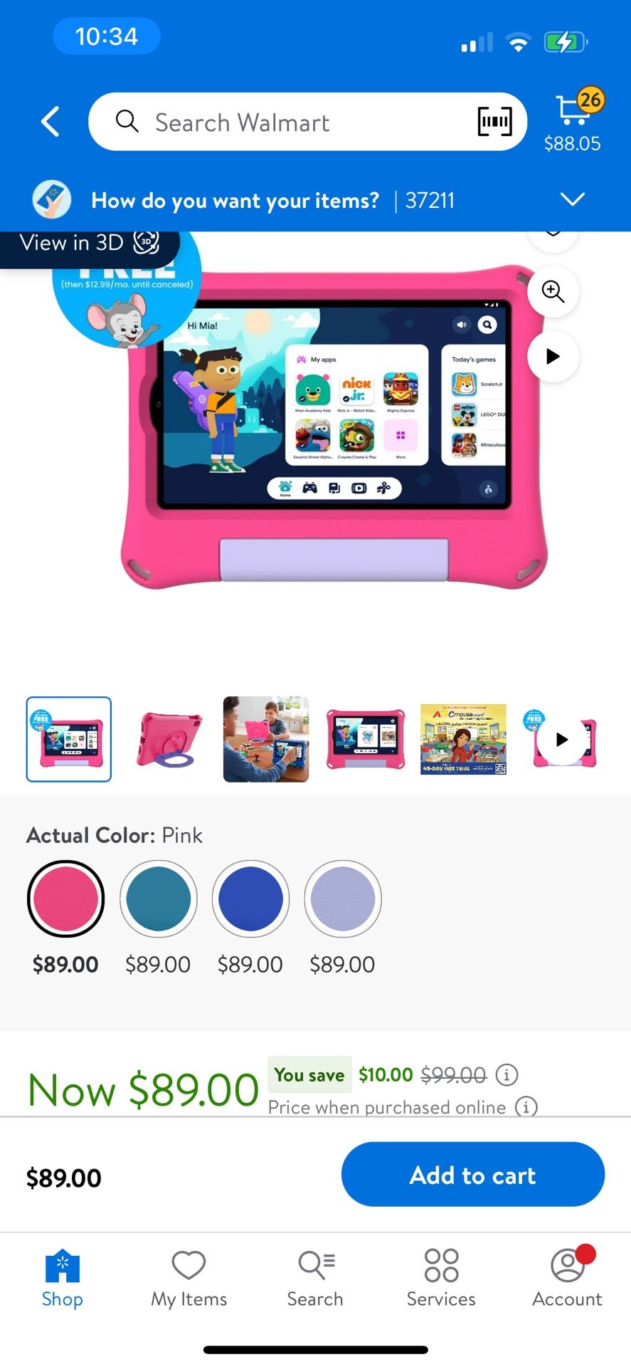 Kids Tablet One In Blue And One Pink