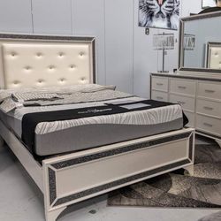 $55 Down finance Bedroom Set Queen Bed King Bed chest mattres Bunk Bed vanity set
