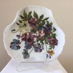 Antique Plate ~ Rare Mt. Washington Triangular Glass Plate