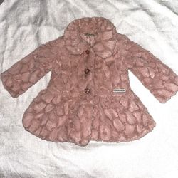 Calvin Klein Baby Girls Blush Winter Coat  Size 18 Months 