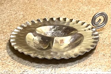 1950s Cromwell Hand Wrought Aluminum Divided Serving Dish