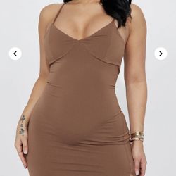 Médium Ladies Ready Cami Midi Dress - Chestnut