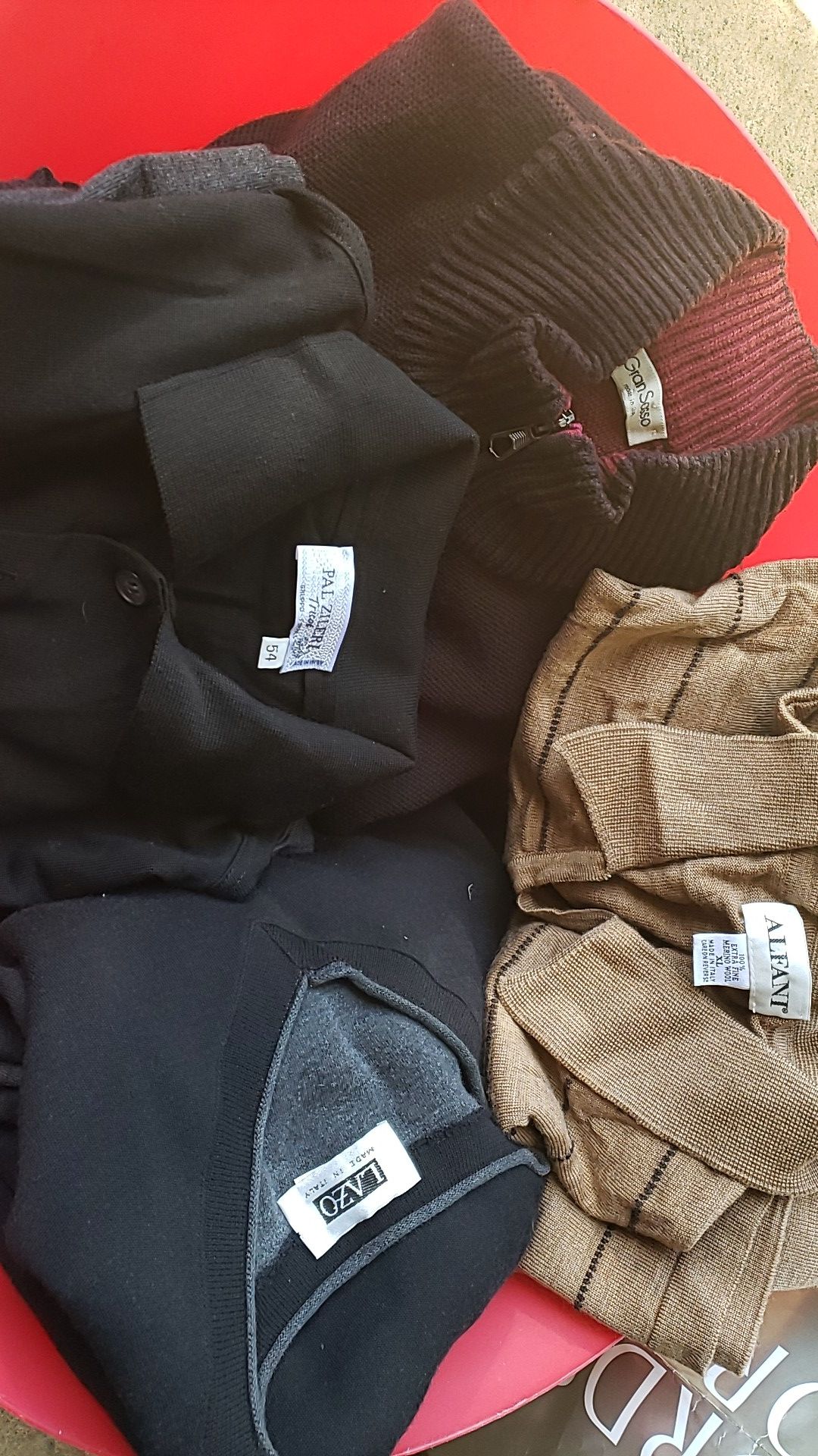 Great sweaters size XL man. All yours for $80.00 or $20.00 each