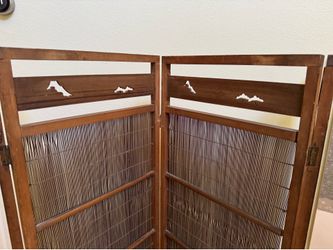 Antique Japanese Wooden Screen