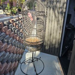  Large Bird Cage Cast Iron 