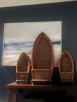 Custom Rattan Boat Book Shelves