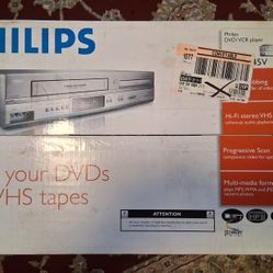 PHILLIPS DVD/VCR PLAYER COMBO - DVP 3345 V (New)