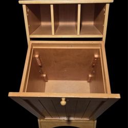 Wooden Storage Cabinet with Drop-Front Door