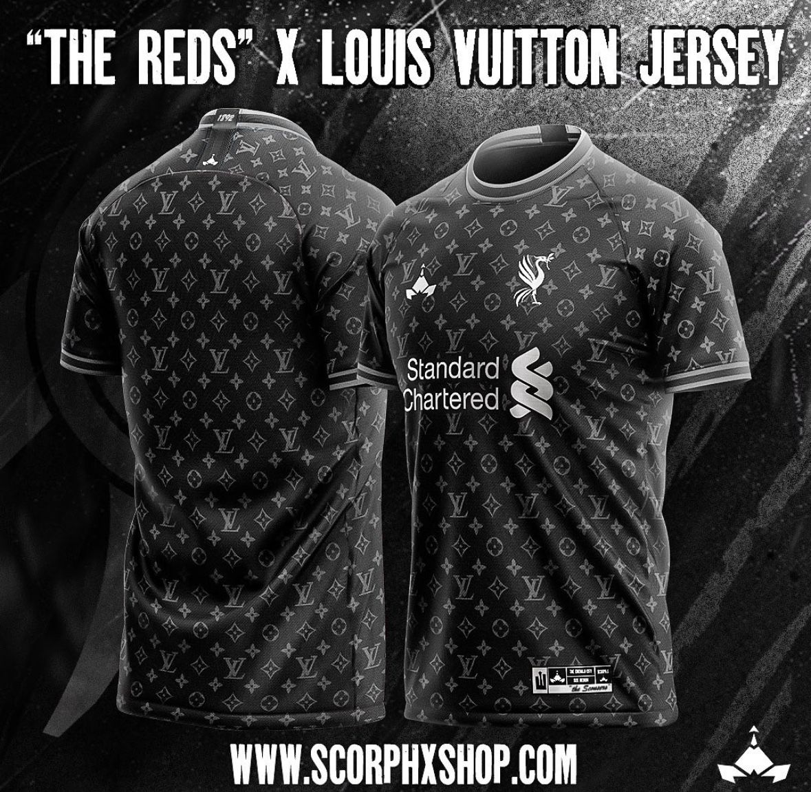 Liverpool “Reds” and Luis Vuitton Custom Jersey
