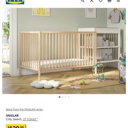 Ikea Singlar Crib with Matress 
