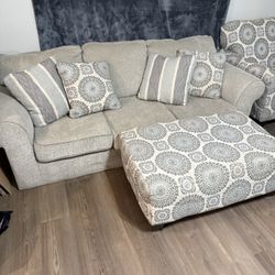 Couch, Sofa, and Ottoman Set