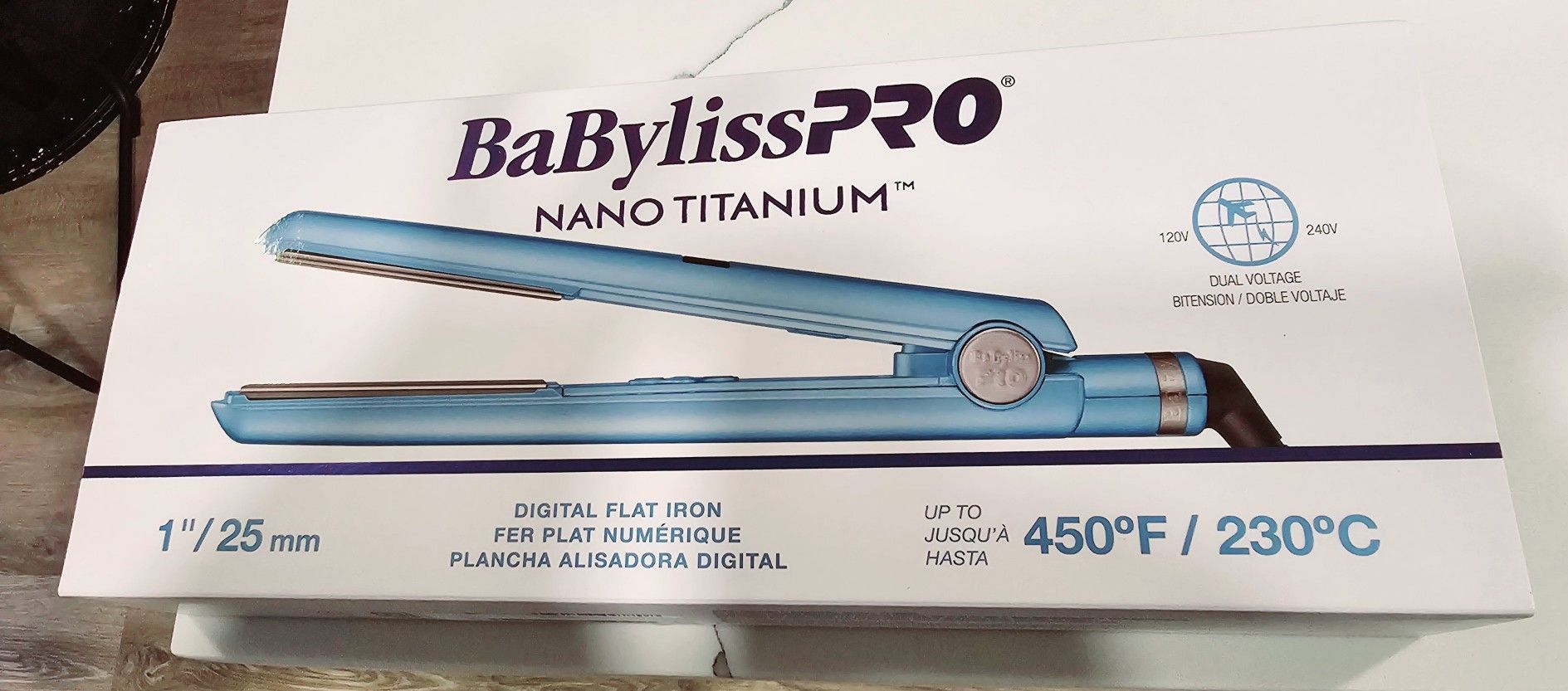 BabylissPro Nano Titanium 1" Digital Straightener 