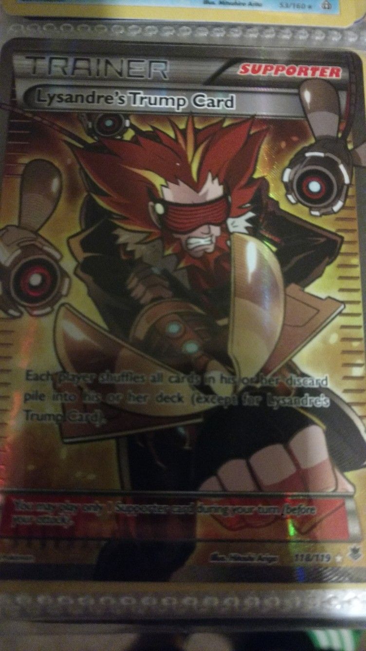 Lysandre's Trump Card Full art Ultra Rare Holographic Pokemon Card