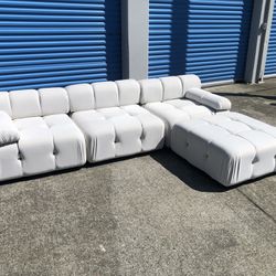 Free Delivery- Brand New Mario Bellini Inspired White Modular Sectional Couch