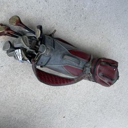 Golf clubs, golf bag, golf balls everything for $40