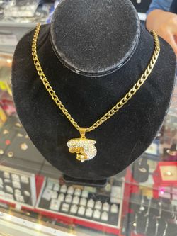 Rare Iced Dolphin Chain š¬ Gold Stainless Steel Pendant Set