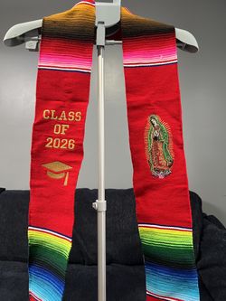 Red Graduation Stole Virgen De Guadalupe