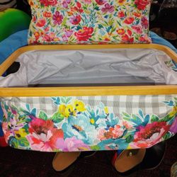 2 Vinyl Wood Frame Baskets Different Sizes Pickup Only Cash 