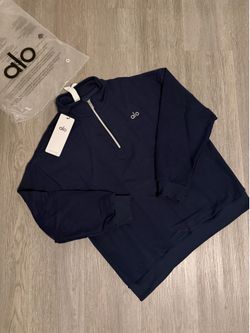 Alo quarter zip navy sweatshirt brand new