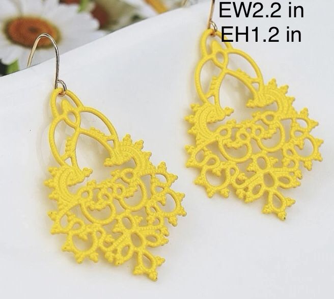 $7 Ea Different Color New Elegant Filigree Earrings