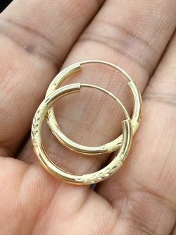 14Kt Real Gold Hoop Earrings For Women