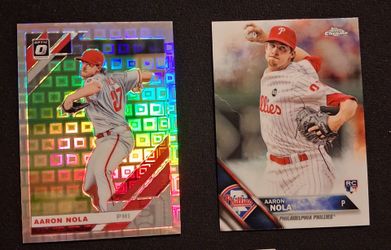 AARON NOLA RC Pandora Serial Numbered #d /99 Short Print Baseball Card lot x2