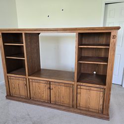 Solid Wood TV Entertainment Center