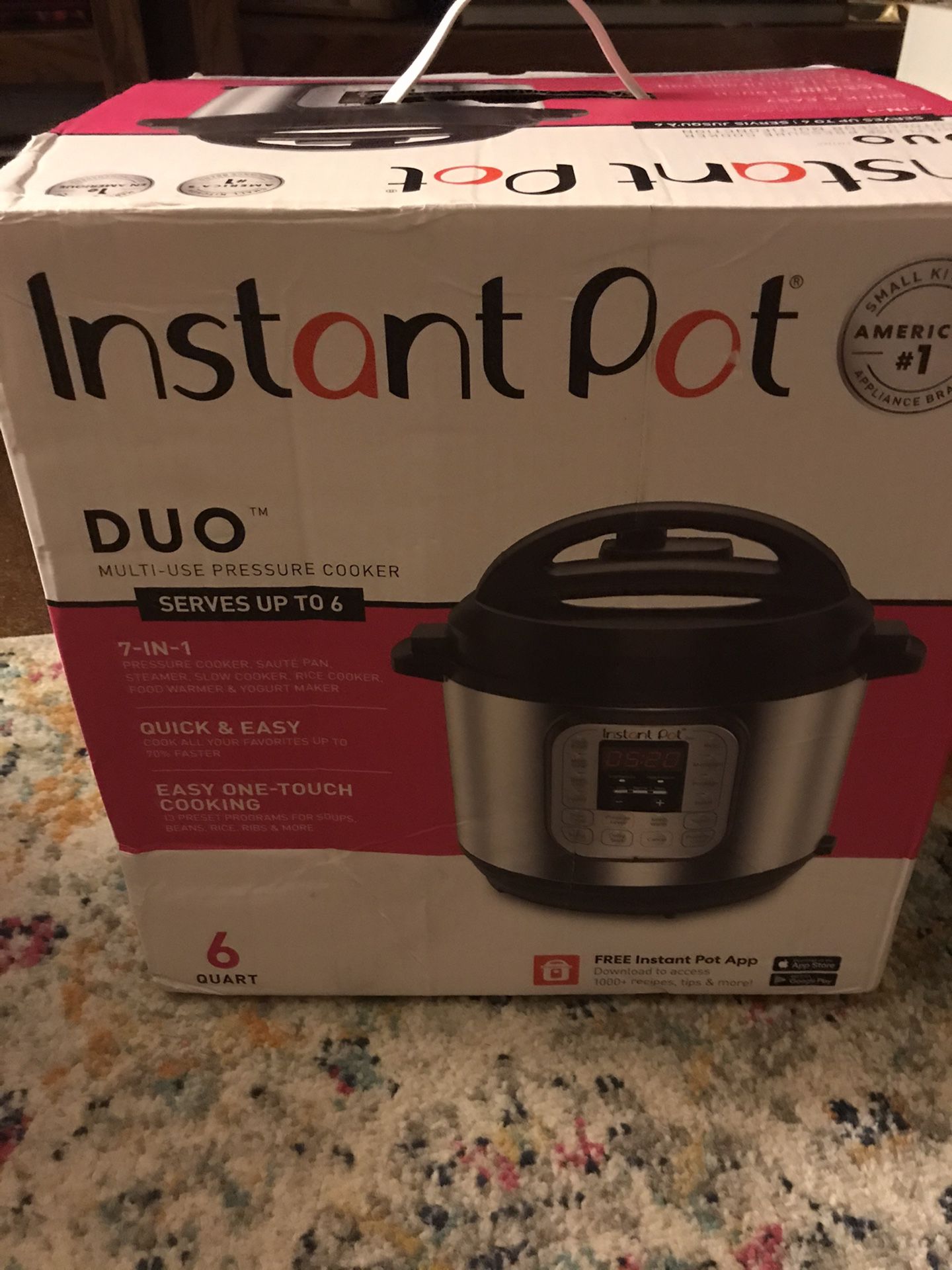 Instant Pot DUO60 v3 6Qt 7-in-1 Multi-Use Programmable Pressure Cooker