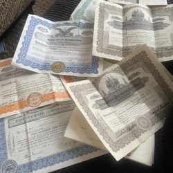 A Bunch Of Stock Certificates