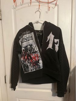 Ig brand rhinestone hoodie