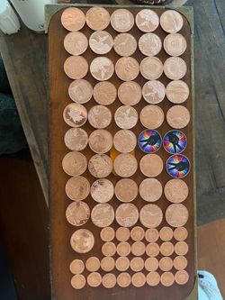 52 ounces copper - 999 avdp copper rounds various designs