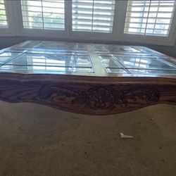 Vintage French Country Coffee Table and 2 End Tables Set -