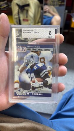 Emmit smith pro set cowboys  Beckett 8 mint 1990