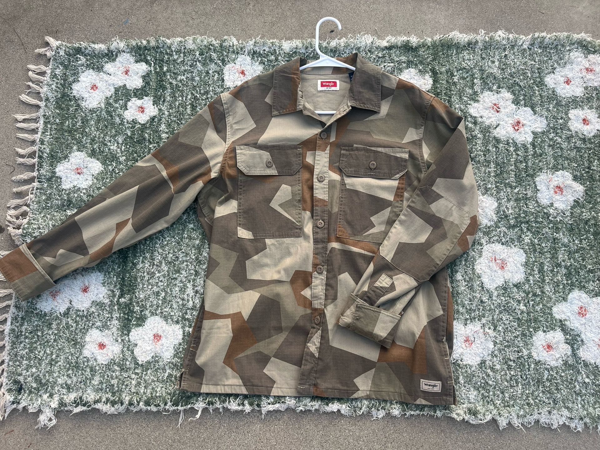 Camo Print denim jacket