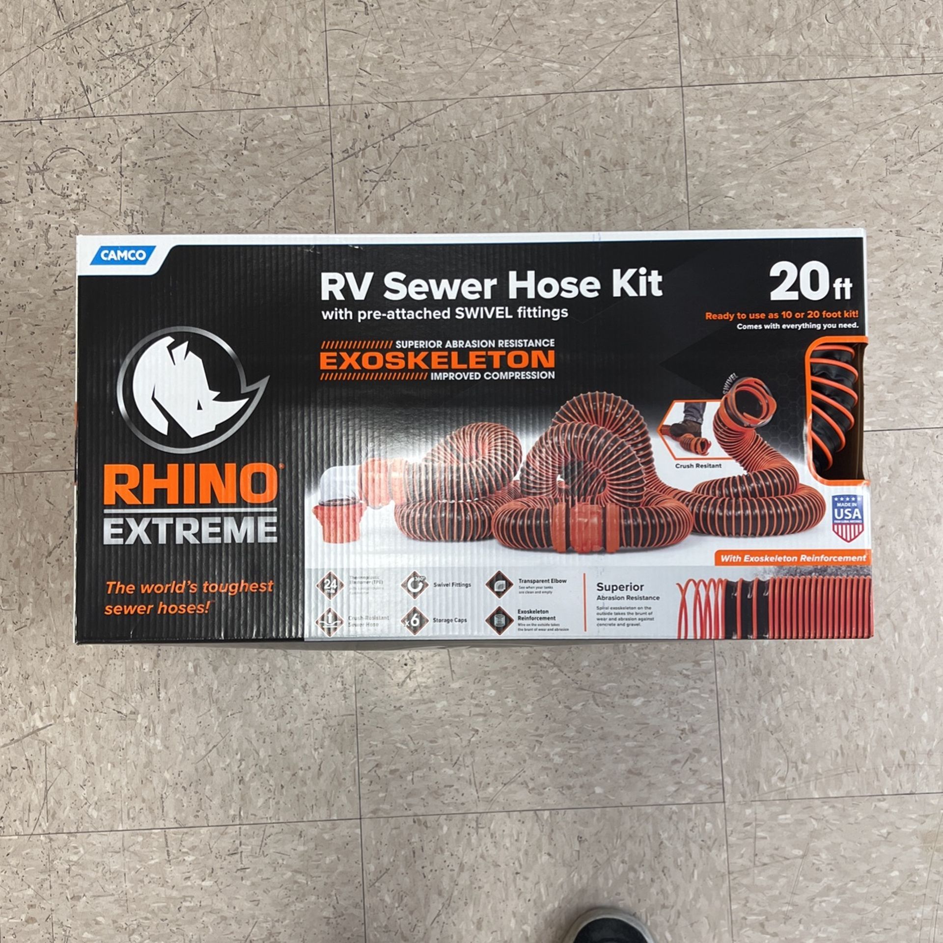 Camco Rhino Extreme 20-Foot RV Sewer Hose Kit