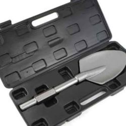 1-1/8" Hex Shank 5" Shovel Width Construction Clay Spade Scoop Shovel Bit for Electric Demolition Jack Hammer w/Carrying Case
